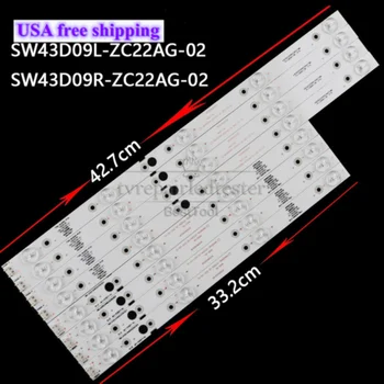 LED Şeritler (8) LG 43UJ620V 43UJ6200 SW43D09L-ZC22AG-02 SW43D09R-ZC22AG-02 17