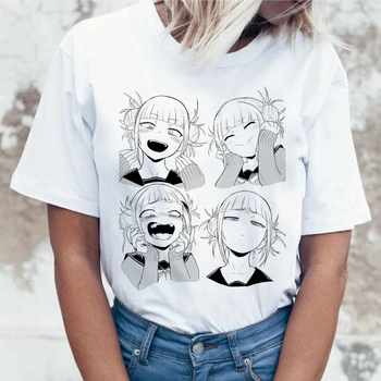 Ahegao Karikatür T Shirt Kadın Harajuku Boku Hiçbir Kahraman Akademi Anime T-shirt Senpai Komik Tshirt Hentai Himiko Toga En Tees Kadın 11