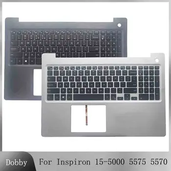 Yepyeni DELL Inspiron İçin BİZİ Klavye 15-5000 5575 5570 Laptop Palmrest Klavye Touchpad Gümüş Siyah C Kabuk 0MR2KH 08D7T9