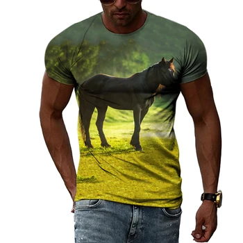 Majestic At Yaz Moda Kişilik Sıcak Satış 3D Harajuku Erkekler Ve Kadınlar Tüm Maç Gevşek Kısa Kollu Yuvarlak Boyun T-shirt 13