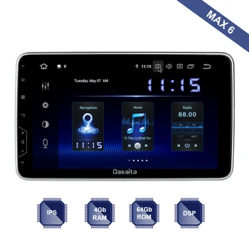5 RDS Göster Bluetooth Android 10 Araba Radyo 1 Din Evrensel Açısı Ayarlanabilir 10.2