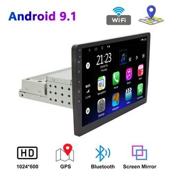 10.1 İnç Android 9.1 Araba Radyo Multimedya Video Oynatıcı Evrensel Araba Ses Stereo GPS Navigasyon Wifi Autoradio Bluetooth 7