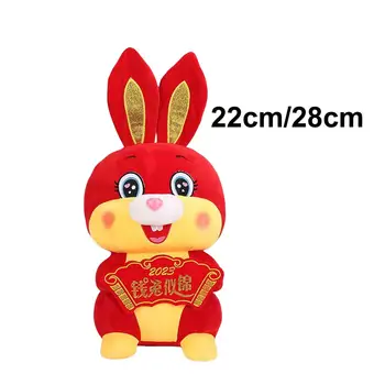 Hayvan temalı Çin tavşan oyuncak topluca yastık tavşan oyuncak yeni yıl hediye ev dekor için 16