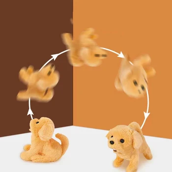 Akıllı Elektrikli Simülasyon Köpek peluş oyuncaklar Interaktif Sevimli Köpek Robot Komik Sallayarak Sallayarak Oyuncak Çocuklar ıçin Doğum Günü Noel Hediyesi 15