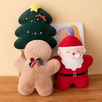 45CM Sevimli Noel Baba ve Ağaç Zencefilli peluş oyuncaklar Doldurulmuş Hayvan Bebek Yeni Yıl Yılbaşı Hediyeleri Çocuklar Çocuklar İçin Ev dekor 16