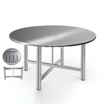 304 Paslanmaz çelik yemek masası mutfak mobilyası Katlanır Masa Kalın Küçük Daire yemek masası Modern Sadelik Masa