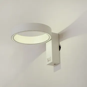 Duvar Lambası LED Modern Basit Dönebilir Alüminyum Beyaz Otel Ev Başucu Yatak Odası Merdiven Koridor arka plan duvar aydınlatma armatürü 8