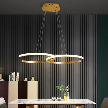 Yaratıcılık LED Kolye Avize oturma odası Yemek odası mutfak ofis mağazaları Modern LED avize Aydınlatma siyah / altın 3