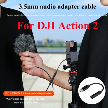 DJI Eylem 2 için Ses Adaptörü Kablosu Tip-C 3.5 Arayüzü DAC Dijital Çip Adaptör Kablosu Aksesuarları DJI Eylem 2 15