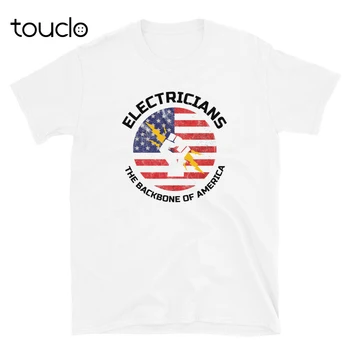 Elektrikçi T-Shirt Omurga Amerika Birliği Ibew Yerel İşçi Hediye Baba Erkekler Hawaiian Gömlek Kadınlar İçin Moda Gömlek Yaz 