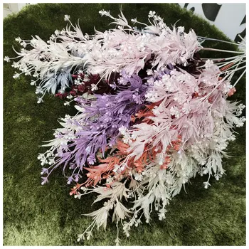 1 adet Plastik düz çubuk inci çiçek şube dıy Ev bahçe bonsai süsler düğün parti dekorasyon sahte çiçekler 8