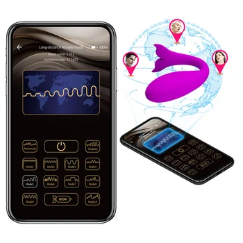 APP Bluetooth Balina Kuyruğu G Noktası kurşun vibratör Klitoral Uzun Mesafe İlişki Aşınma Vibratör Uzaktan Kumanda Çok Oyunculu