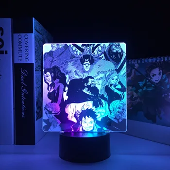 Anime Yaşlı Korsanlar Şekil İki Ton LED yatak odası için lamba Dekor doğum günü hediyesi Manga Şekil Renkli İki Ton Akrilik masa lambası 1