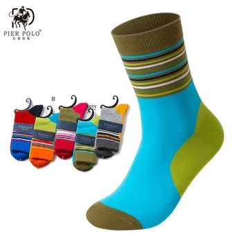 Yeni erkek ve kadın orta pamuklu çorap eğlence renk saf pamuk çorap Anti Kayma Çorap mutlu ve ilginç Harajuku 5 çift 16