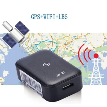GPS Gerçek Zamanlı GF21 araba takip cihazı Mini Anti-kayıp Cihaz Ses Kontrolü Kayıt Bulucu HD WIFI + LBS + GPS Gerçek Zamanlı 32GB İzleme 10