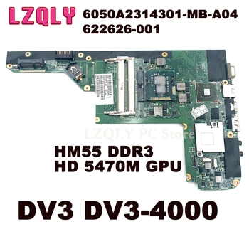LZQLY 6050A2314301-MB-A04 622626-001 HP DV3 DV3-4000 laptop anakart HM55 DDR3 HD 5470M GPU ücretsiz CPU ana kurulu
