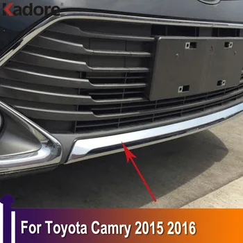 Toyota Camry 2015 2016 için Krom Ön Alt Tampon Kalıplama Yarış ızgara ayar kapağı Dış Aksesuarlar 7