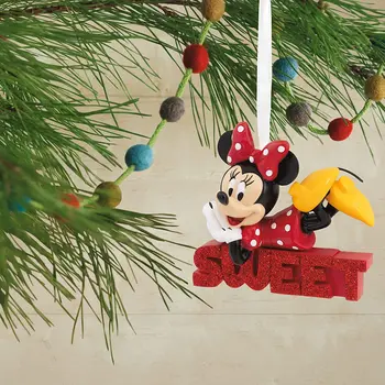 Düz Disney Mickey Mouse Noel Kolye Noel Ağacı Süsleri Karikatür askı süsleri Ev Noel Dekorasyon Navidad