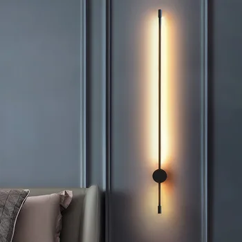 Duvar lambası yeni basit şerit ışıkları oturma odası kapı koridor sonrası 110V duvar aydınlatma LED kapalı yatak odası başlık duvar ışıkları