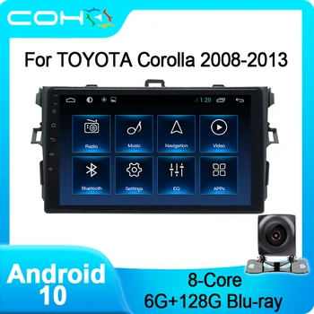 COHO Toyota Corolla İçin E140 / 150 2007-2012 Araba Multimedya Oynatıcı Stereo Radyo Android 10 6 + 128G Octa Çekirdek 8