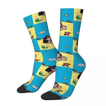 Sahilde Güneşlenme Renkli Mafalda Miguelito Komik Unisex Kaput Kış Rüzgar Geçirmez Mutlu Çorap sokak tarzı Çılgın Çorap 9