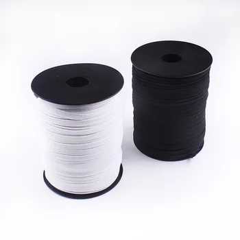 5 Metre 3mm/6mm elastik bantlar Beyaz ve Siyah Polyester Elastik Şerit elastik bantlar Giysi Konfeksiyon Dikiş Aksesuarları DIY 15