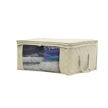 Saklama çantası giysi saklama Ev Taşıması Kolay Dokunmamış Kumaş PVC Premium Malzeme Takviyeli Kolu 49×36×21cm 17