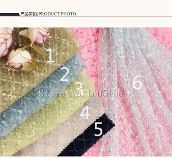Yeni tasarım nakış örgü dantel afrika payetler ile dantel kumaş H-19.11140 akşam elbise için 2
