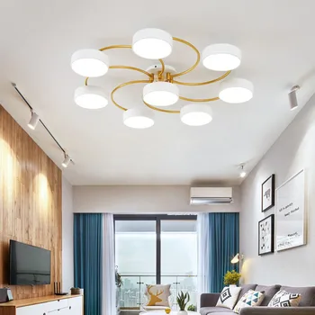 Iskandinav yatak odası oturma odası macaron LED tavan lambası otel restoran aydınlatması lamba çalışma odası çocuk odası göz koruması 4