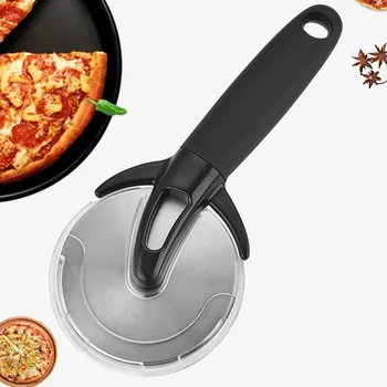 Paslanmaz Çelik Rulo Pizza Kesici Tekerlek Büyük Tekerlek Pizza Kesme Dilimleme Pişirme Kesici Kolaylık Mutfak Gadget Toptan 16