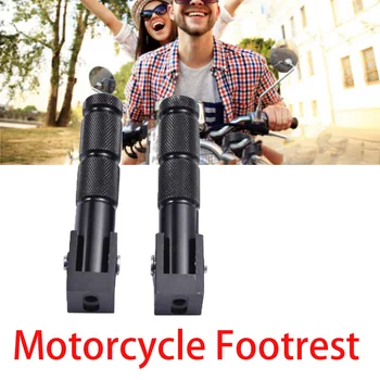 2 Adet Motosiklet Footrest M8 Evrensel motorsiklet Katlanır Ayakliklari Ayak Dayanakları Mandal Arka Pedallar Seti CNC Alüminyum Motosiklet Parçası 16
