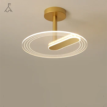 Modern Altın LED Süspansiyon Avize Oturma Odası Mutfak Yatak Odası İskandinav Akrilik LED kolye Tavan Lambası Aydınlatma 5