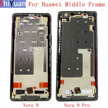 Konut Orta Çerçeve LCD Çerçeve Plaka Paneli Şasi Huawei Nova 9 Pro 9 SE Telefon Metal LCD Çerçeve Yedek Parçalar 16
