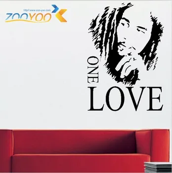 Bob Marley Aşk Alıntı Duvar Çıkartmaları Tek Aşk Vinil Ev Dekor Oturma Odası Yatak Odası Süslemeleri İçin 19