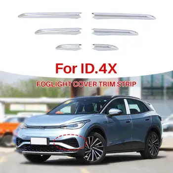 VW kimliği için.4x Ön Sis Lambası Trim Şerit ABS Krom Styling Sis Lambası koruyucu çerçeve Sticker Dış Aksesuarlar 2021 2022 2