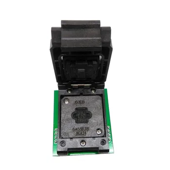 BGA24 to DIP8 Programlama adaptörü pin pıntch 1.0 mm IC boyutu 6 * 8mm BGA24 IC Test Soketi BGA24 kapaklı SMD ZIF adaptör 4