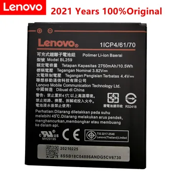 2021 Yıl Orijinal 2750mAh BL259 Lenovo Limon 3 3S K32C30 K32c36 Vıbe K5 / K5 Artı / A6020a40 A6020 a40 Bir 6020a40 Pil 16