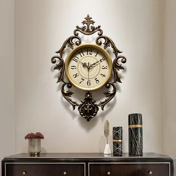 Büyük Avrupa duvar saati Gül Çiçek ve Saatler Klasik Tarzı Oturma Odası duvar Saati Yatak Odası Dekorasyon Saati Hediye