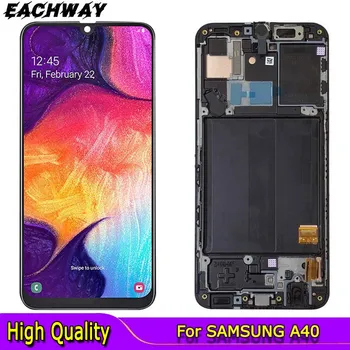 AMOLED samsung LCD Galaxy A40 LCD A405 Ekran dokunmatik ekranlı sayısallaştırıcı grup Değiştirin A40 2019 A405F Samsung A40 LCD 17