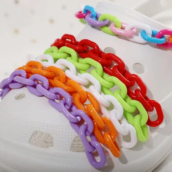 Güzel Renkli Zincir Takılar Crocs DIY Moda Trendi Takunya Ayakkabı Süslemeleri Kaliteli Tüm Maç Croc Aksesuarları Yeni Gelenler 9