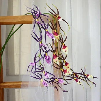 Tek Chidori Örümcek Orkide Orkide Yapay İpek Çiçekler Ev Dekorasyon Fotoğraf Sahne Düğün Çiçek Çiçekler 13