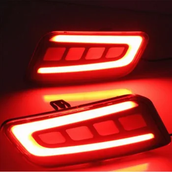 2 ADET kırmızı LED tampon reflektörler ışıkları arka sis farları Ford Everest Crosstrek fren Arka Lambaları 6