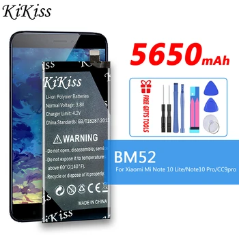 Yeni BM52 5650mAh Telefon Pil İçin Xiaomi Xiao Mi Not 10 Lite 10lite Mi Not 10 Pro 10pro CC9pro CC9 Pro Piller Akümülatör