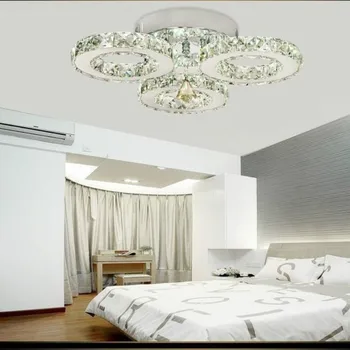 led tavan lambası kristal avize yuvarlak sıcak yatak odası oturma odası lamba restoran basit modern atmosferik aydınlatma LB32707