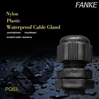 1 adet PG63 Su Geçirmez Naylon Plastik kablo rakoru Konektörü 42-50mm Kablo için siyah renk Sıcak Satış IP68 Fabrika toptan 9