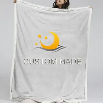 Blessliving Custom Made Battaniye Yatak Baskı Talep üzerine Sherpa Polar Battaniye POD Özelleştirilmiş Peluş Yatak Örtüsü DIY Mantas Dropship