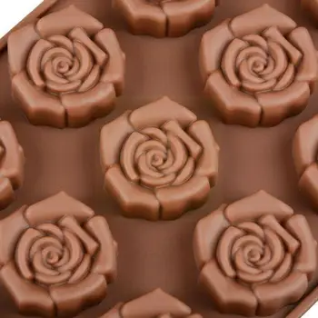Çikolata Kalıp 15 Kavite Silikon Çiçek Gül Çikolata Tepsileri Araçları Kalıp Kek Kalıbı Kahve Dekorasyon Buz Pişirme Kek Sabun E0I4 14