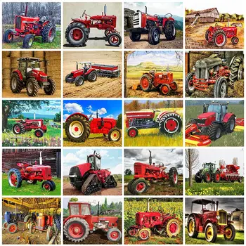 Tam Kare / Yuvarlak Matkap Elmas Boyama çiftlik traktörü 5D DIY Elmas Nakış Satış Resim Rhinestone Mozaik Ev Dekor 19