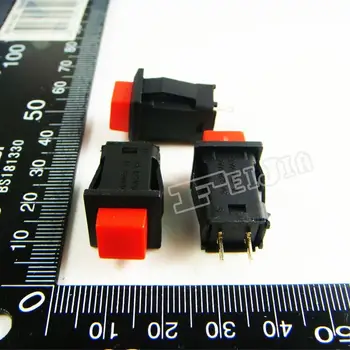 DS - 429B Düğme renk Kırmızı 1A / 250VAC ON-OFF 2Pin Olmayan Kendinden kilitleme basmalı düğme anahtarı (Kendini sıfırlama anahtarı) 20 adet / grup