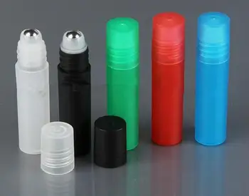 5ml Roll on Plastik Şişe uçucu yağ Boş Aromaterapi Parfüm Şişeleri Doldurulabilir Metal Top 16